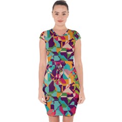 Capsleeve Drawstring Dress  