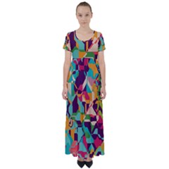 High Waist Short Sleeve Maxi Dress 