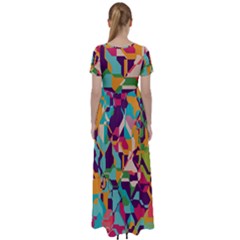 High Waist Short Sleeve Maxi Dress 