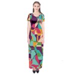 Retro chaos                                                                       Short Sleeve Maxi Dress