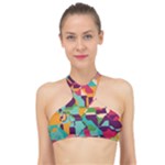 Retro chaos                                                                      High Neck Bikini Top