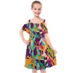 Retro chaos                                                                   Kids  Cut Out Shoulders Chiffon Dress