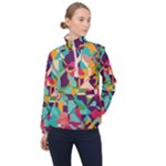 Retro chaos                                                                       Women Half Zip Windbreaker