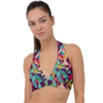 Retro chaos                                                                    Halter Plunge Bikini Top