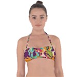 Retro chaos                                                                       Halter Bandeau Bikini Top