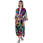 Retro chaos                                                                  Maxi Satin Kimono