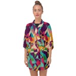 Retro chaos                                                                    Half Sleeve Chiffon Kimono