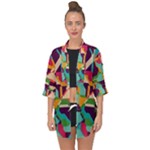 Retro chaos                                                                      Open Front Chiffon Kimono