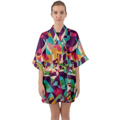Half Sleeve Satin Kimono  