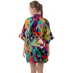 Half Sleeve Satin Kimono  