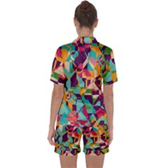 Satin Short Sleeve Pajamas Set 