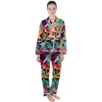 Retro chaos                                                                    Satin Long Sleeve Pyjamas Set