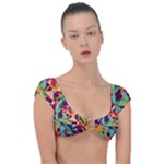 Retro chaos                                                                     Cap Sleeve Ring Bikini Top