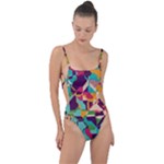 Retro chaos                                                                       Tie Strap One Piece Swimsuit