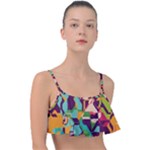 Retro chaos                                                                      Frill Bikini Top