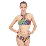 Retro chaos                                                                       High Neck Bikini Set