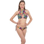 Retro chaos                                                                       Cross Front Halter Bikini Set