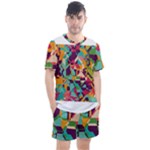 Retro chaos                                                                     Men s Mesh Tee and Shorts Set