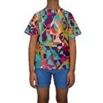 Retro chaos                                                                        Kid s Short Sleeve Swimwear