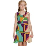 Retro chaos                                                             Kids  Sleeveless Tiered Mini Dress