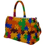 Retro colors puzzle pieces                                                                        Duffel Travel Bag