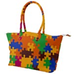 Retro colors puzzle pieces                                                                      Canvas Shoulder Bag