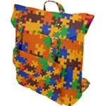 Retro colors puzzle pieces                                                                        Buckle Up Backpack