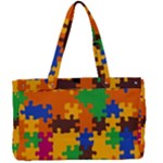 Retro colors puzzle pieces                                                                     Canvas Work Bag