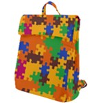 Retro colors puzzle pieces                                                                     Flap Top Backpack