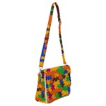 Retro colors puzzle pieces                                                                    Shoulder Bag with Back Zipper