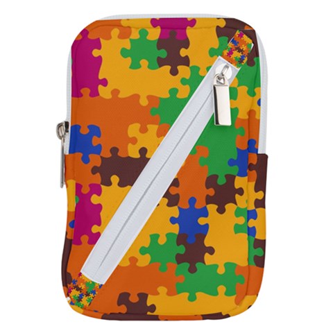 Retro colors puzzle pieces                                                                     Belt Pouch Bag (Large) from ArtsNow.com