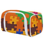 Retro colors puzzle pieces                                                                     Toiletries Pouch