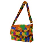 Retro colors puzzle pieces                                                                    Full Print Messenger Bag (M)