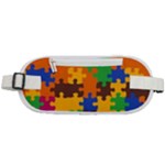 Retro colors puzzle pieces                                                                    Rounded Waist Pouch