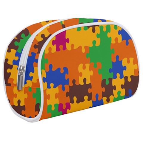 Retro colors puzzle pieces                                                                   Makeup Case (Medium) from ArtsNow.com