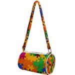 Retro colors puzzle pieces                                                                  Mini Cylinder Bag