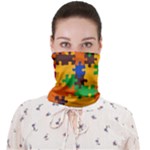 Retro colors puzzle pieces                                                                    Face Covering Bandana (Adult)