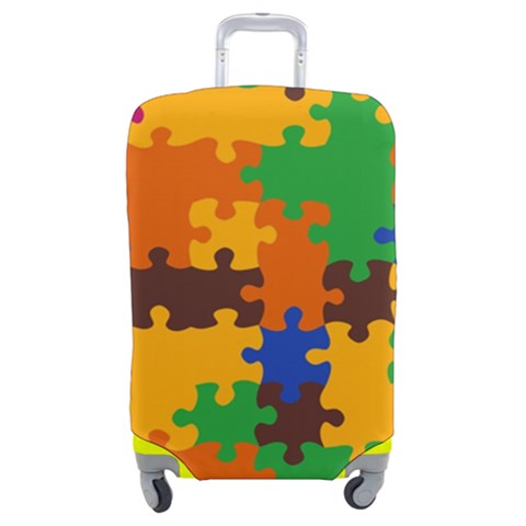 Retro colors puzzle pieces                                                                    Luggage Cover (Medium) from ArtsNow.com