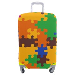 Retro colors puzzle pieces                                                                    Luggage Cover (Medium) from ArtsNow.com