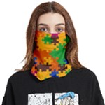 Retro colors puzzle pieces                                                                   Face Covering Bandana (Two Sides)