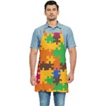 Retro colors puzzle pieces                                                                 Kitchen Apron