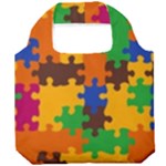 Retro colors puzzle pieces                                                               Foldable Grocery Recycle Bag