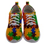 Retro colors puzzle pieces                                                                     Women Athletic Shoes