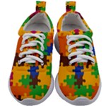 Retro colors puzzle pieces                                                                     Kids Athletic Shoes