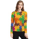 Retro colors puzzle pieces                                                                        Men s Long Sleeve Rash Guard