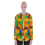 Retro colors puzzle pieces                                                                        Women Long Sleeve Shirt