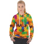 Retro colors puzzle pieces                                                                     Women s Overhead Hoodie