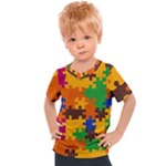 Retro colors puzzle pieces                                                                      Kids  Sports Tee