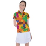 Retro colors puzzle pieces                                                                       Women s Polo Tee