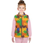 Retro colors puzzle pieces                                                                       Kid s Puffer Vest